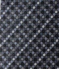 KENNETH COLE REACTION Silk Tie Blue Gray Black Micro Polka Dot Striped Necktie