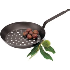 PADERNO BLUE STEEL CHESTNUT ROASTING PAN, 11" DIAM. A4172128