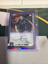 2025 MLS Topps Chrome Luca de La Torre Purple Refractor Auto /75