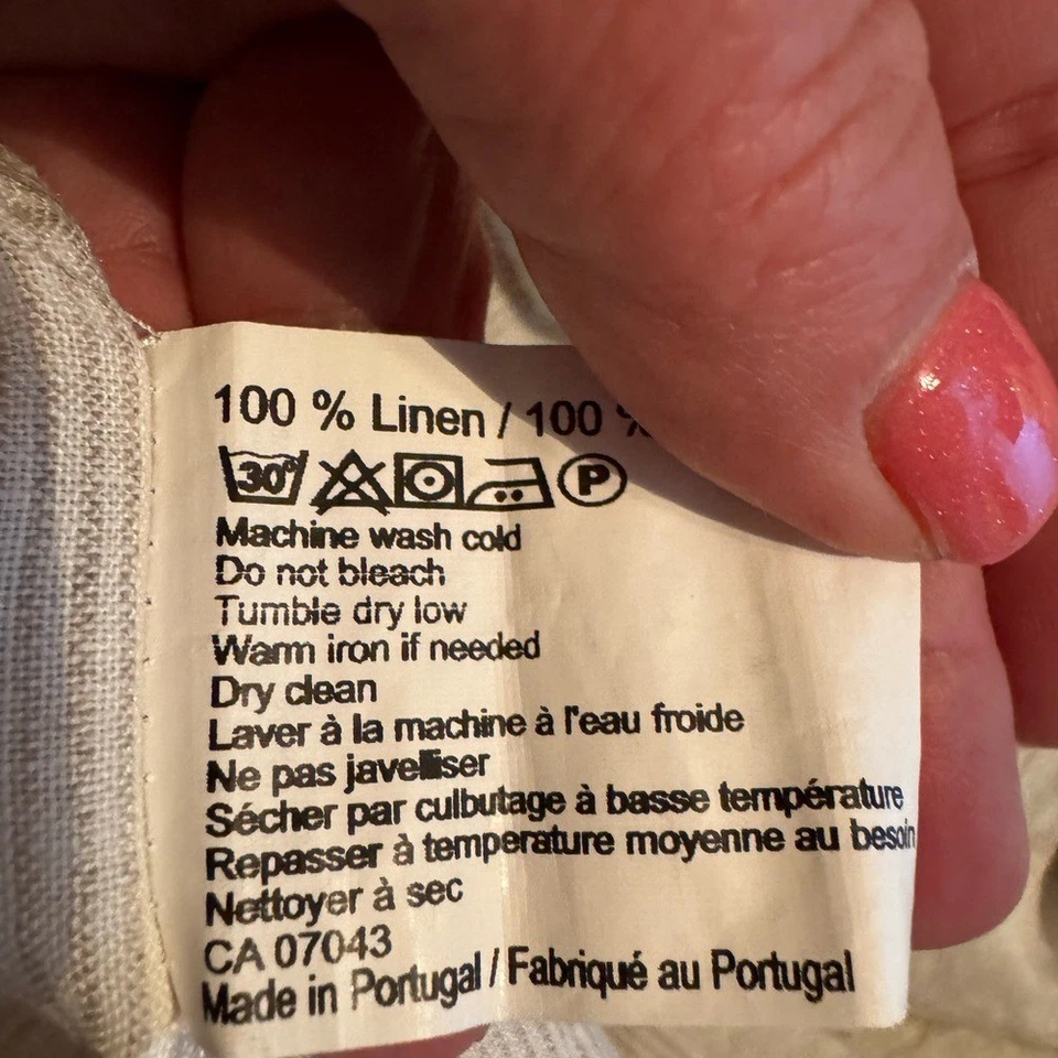 Capa de edredom King de linho lavado PiuBelle cinza fecho de botão neutro sustentável - Imagem 4 de 4