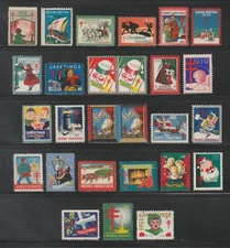 National Tuberculosis Association Christmas Seals, 1923-1953, Used/Unused