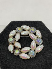 Vintage Weiss Iridescent Rhinestone Brooch