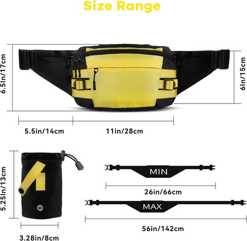Waist Bag Fanny Pack with Bottle Holder for Hiking - Picture 2 of 5