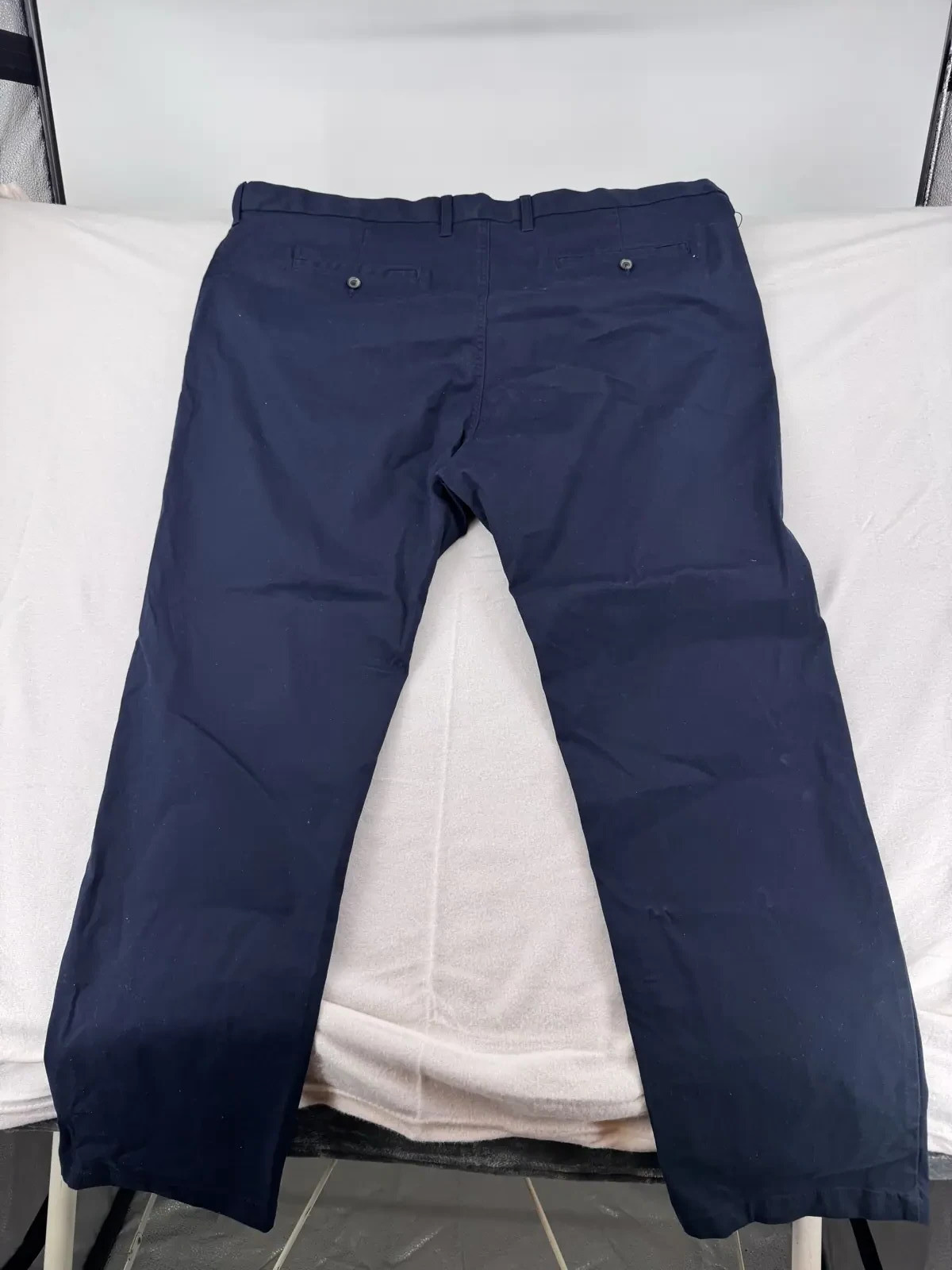 M&S Mens Navy Blue Regular Fit Stretch Chino Trousers W48 L33 48W 33L Big Tall image 7