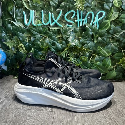 Asics Mens Gel Nimbus 27 Size 15 Black White  1011B958 Running Shoes