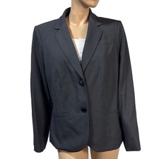 Calvin Klein Women s Blazer Size 16W Gray Charcoal Office Career Jacket NEW