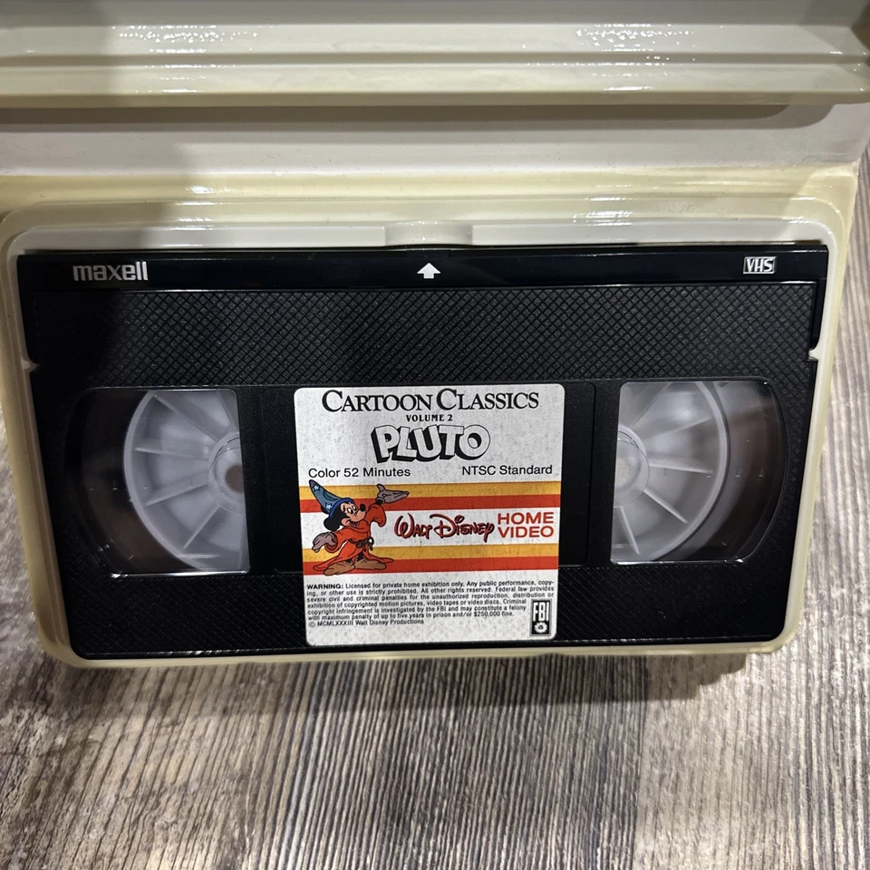 Walt Disney Beta VHS Home Video Cartoon Classic Pluto  Volume 2 - Image 3 of 3
