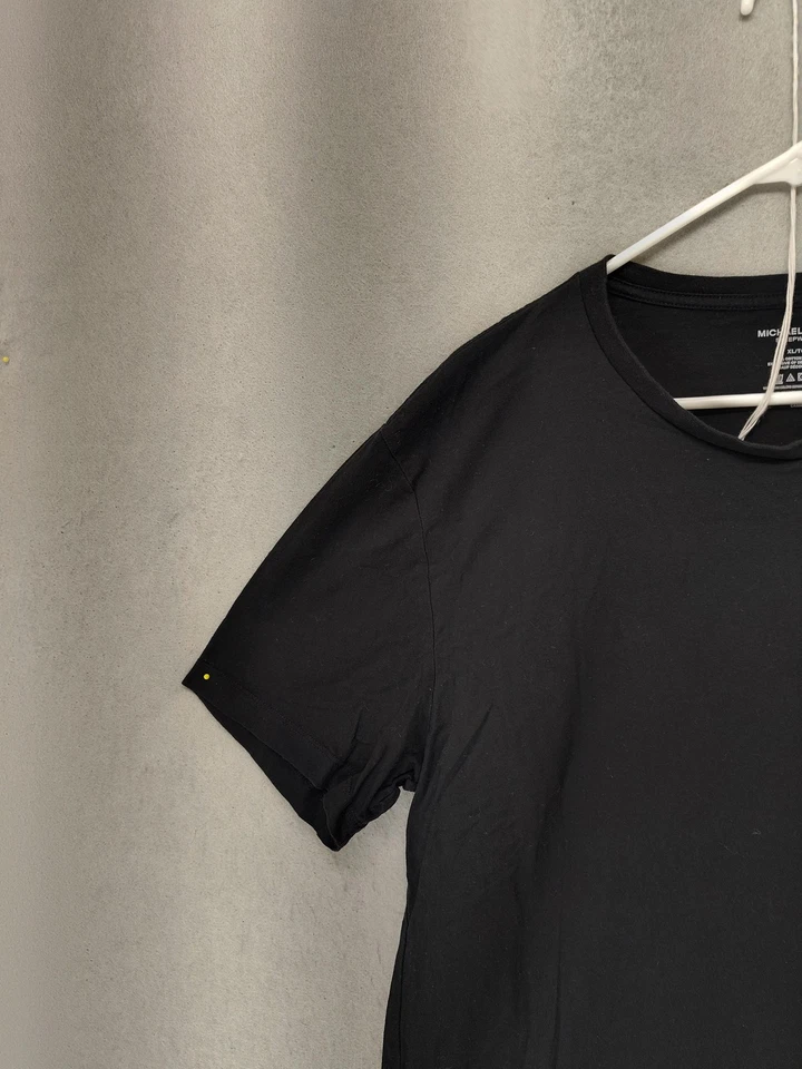 Michael Kors 衬衫男式 XL 黑色棉质短袖 T 恤休闲睡衣 — 第 2/4 张图片