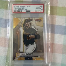 2025 Bowman’s Best PAUL SKENES True Gold Refractor /50 #40 Pirates