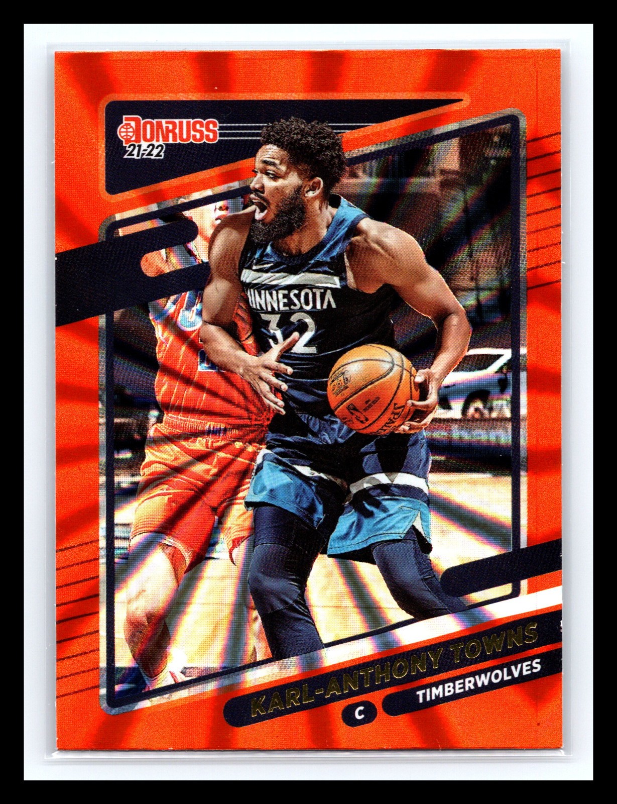 2020-21 Panini Karl-Anthony Towns Donruss Orange Laser Holo Foil # 75