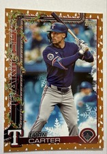 2025 Topps Holiday - Evan Carter #H2 Gold Holiday Lights