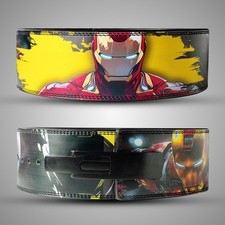 IRON MAN Weightlifting Belt - Anime Lifting Belt  Leather Gym Belt Deadlifting