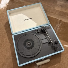 Crosley Cruiser 3 Speed Turntable Vinyl Record Player Blue & White CR8005A-TU