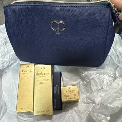 Cle De Peau 5Pc Set~Cleanser , intensive Emulsion, Face Cream ,mascara And Pouch