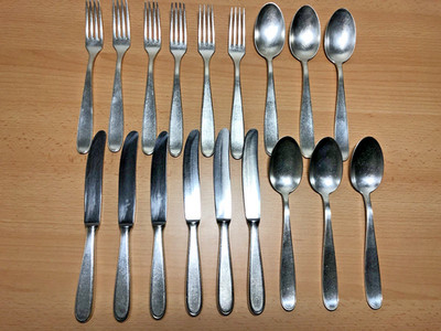 WMF Vorspeisenbesteck 3100 für 6 Personen 90er Silber 18-tlg.  Messer 21 cm lang