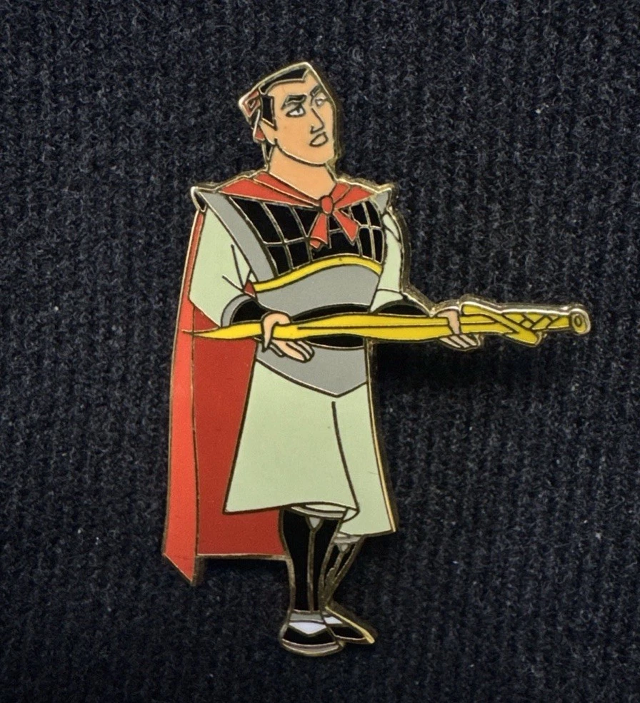 LI SHANG OFFERING SWORD - MULAN PIN - Disney Pin Trading Logo 2001