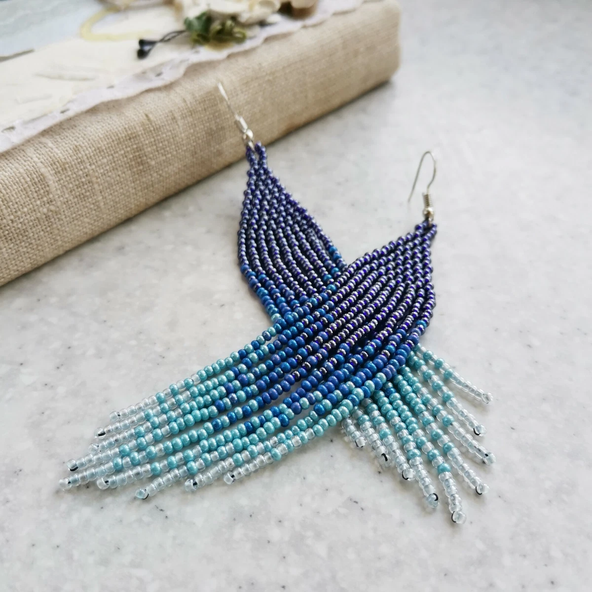 Beaded bird earrings shop