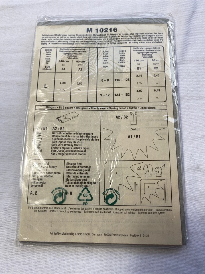 Neue Mode Stil M10216 Caped Crusader Costume Child Adult Uncut L 116-152 6-12 - Image 2 of 2