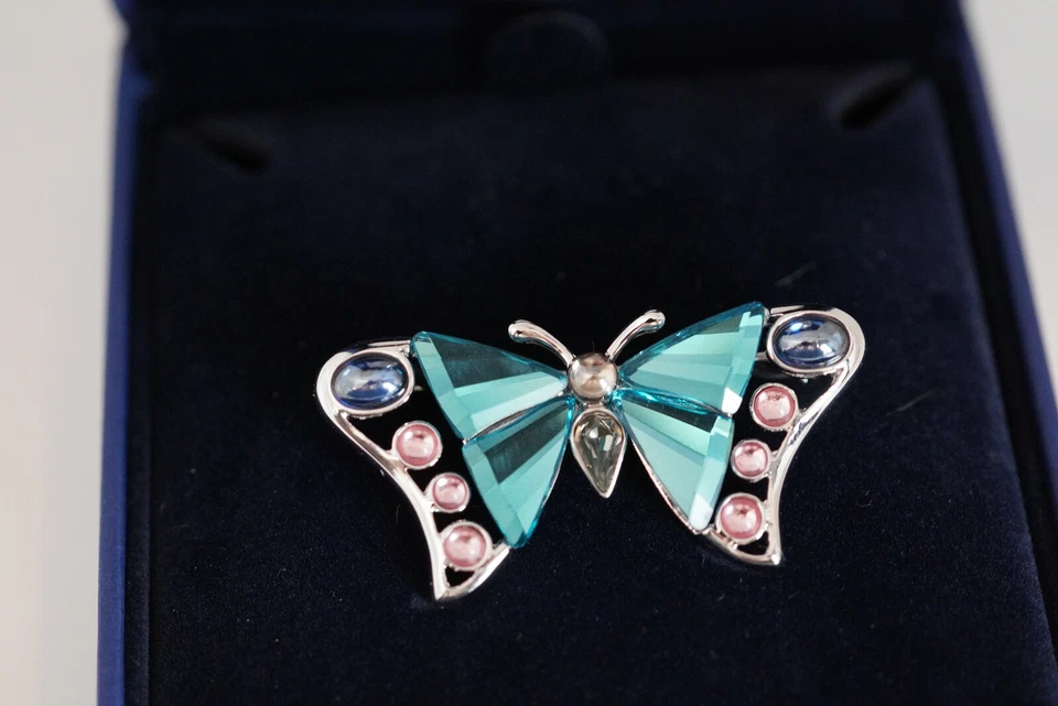 Swarovski Crystal Paradise Bugs Butterfly Alva Brooch Indicolite With Box & COA - Image 3 of 4