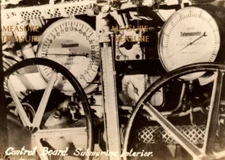 C.1918 WW1 U-BOAT GERMAN SUBMARINE INTERIOR, CONTROL BOARD GMBH PHOTO F7