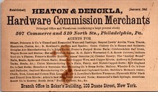 Philadelphia PA Heaton & Denchler Hardware Com. Merchants Advertising Postcard