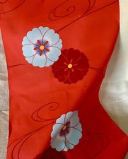 Vintage Floral Japanese Cotton Fabric  Red Blue Wine Yellow
