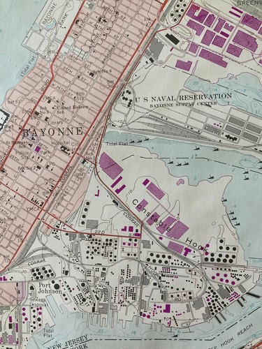 Vintage Map US Geological Survey Jersey City N.J./N.Y. Quadrangle 1967/1981 - Picture 12 of 15