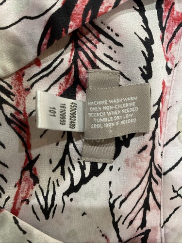 Chico's weiß mit mehrfarbigem gemischtem Blatt-Design 3/4 Ärmel Pullover Oberteil Gr. 3 - Bild 9 von 10