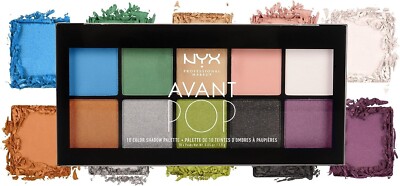 NYX Professional Makeup AVANT POP 10 Farben Lidschatten Palette ART THROB APSP01