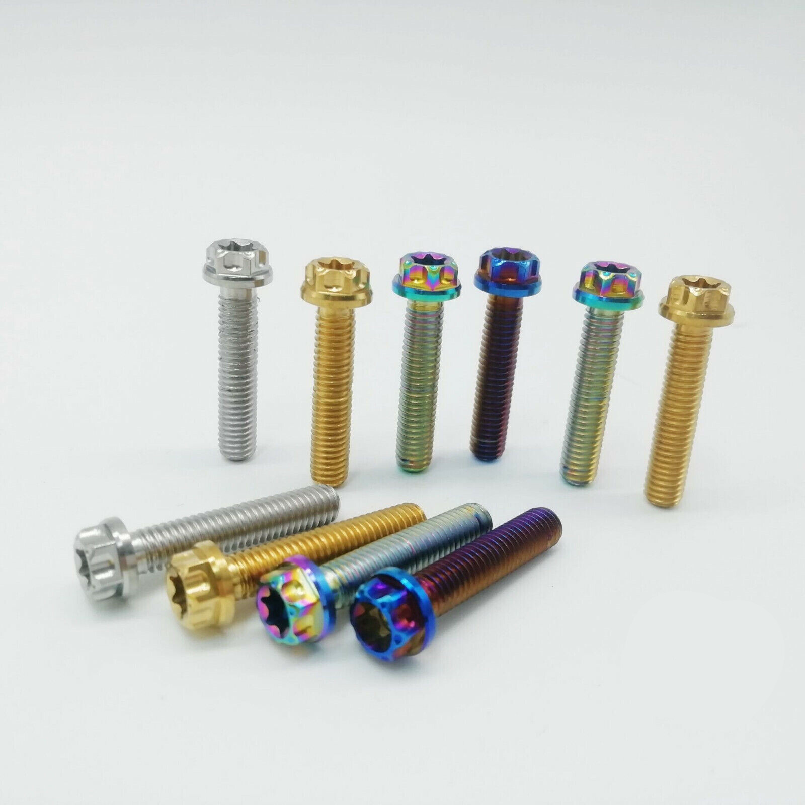 6 Pcs Ti Titanium Torx Head Flange Bolt M8 20 25 30 35 40 45 50mm