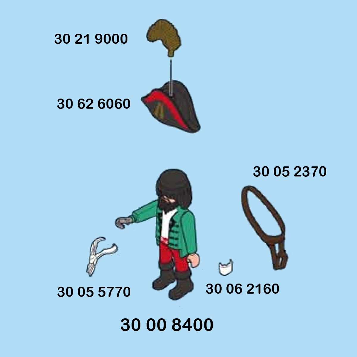 Playmobil 5736 4424 * Black Beard's Pirate Ship * Spares * SPARE