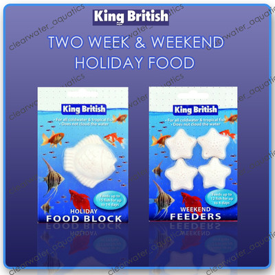 KING BRITISH AQUARIUM HOLIDAY HOLIDAY BLOCK FISCHFUTTER FÜTTERUNG TROPISCH KALT