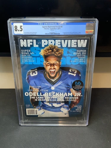 CGC 8.5 NEWSSTAND EDITION Sports Illustrated-Odell Beckham Jr-September 7 2015