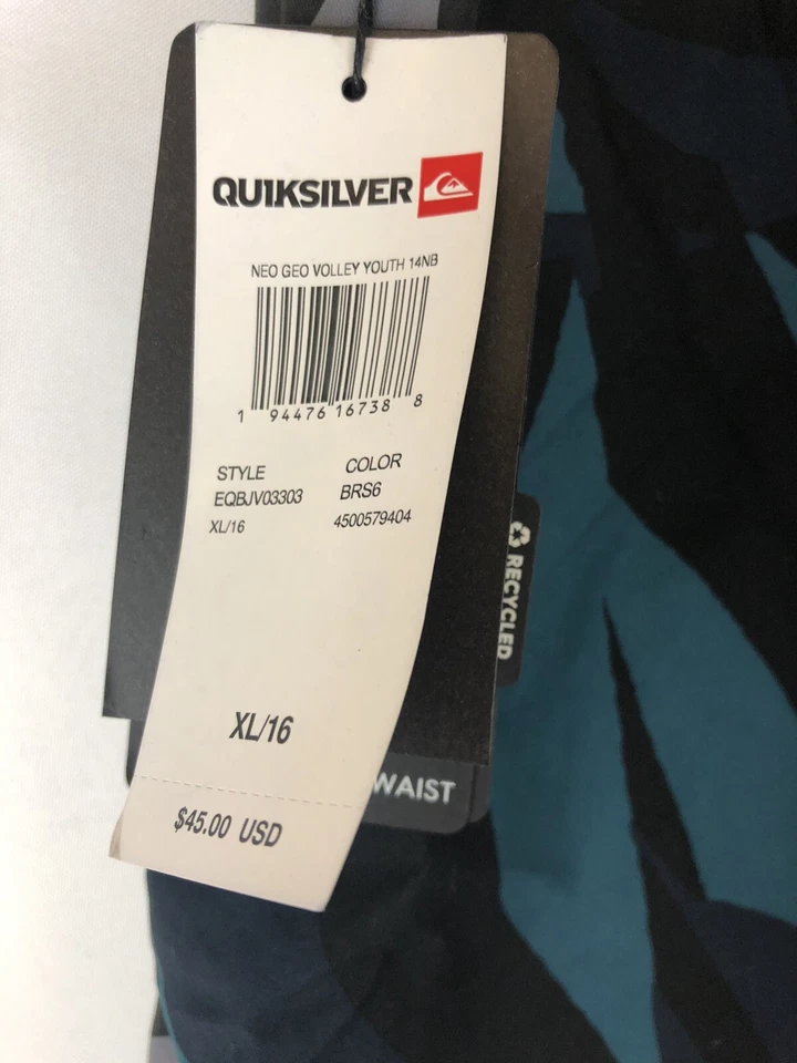 Boardshorts Quiksilver para niños, azul coral, talla XL/16 Foto 3 de 3