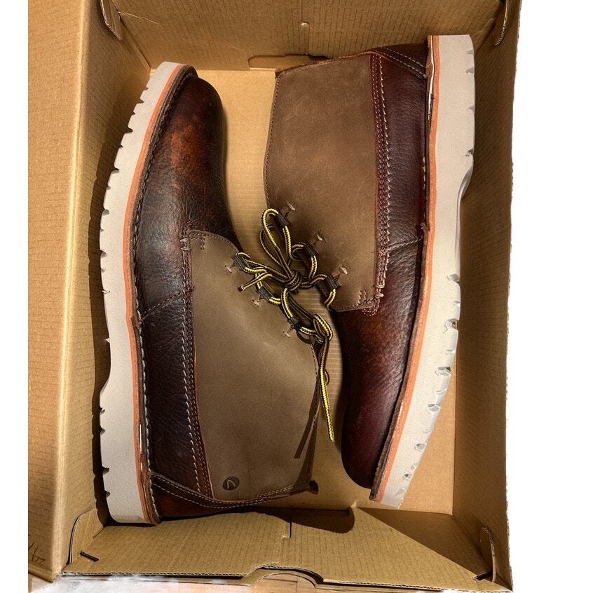 Clarks Eastford Mid Chukka Leather Boots Size 11.5 Brown  display picture 3