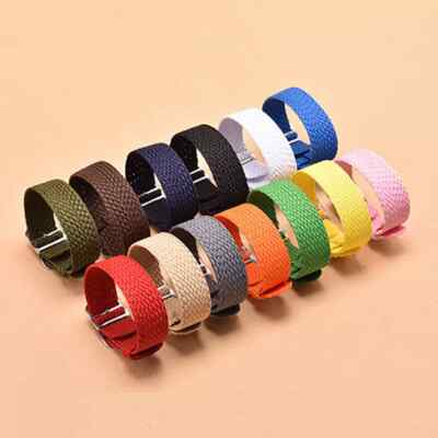 Perlon Strap  Uhrenarmband versch. Farben 14, 16, 18, 20,  22 mm Dornschließe 