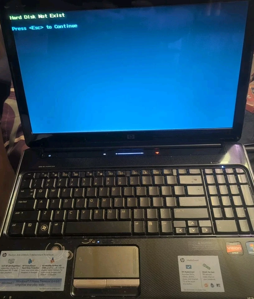 [FPNW] HP Pavilion dv6-2066dx 14 дюймов жесткий диск AMD Turion II 2,2 ГГц 6 ГБ RAM 1 ТБ - Изображение 2 из 4