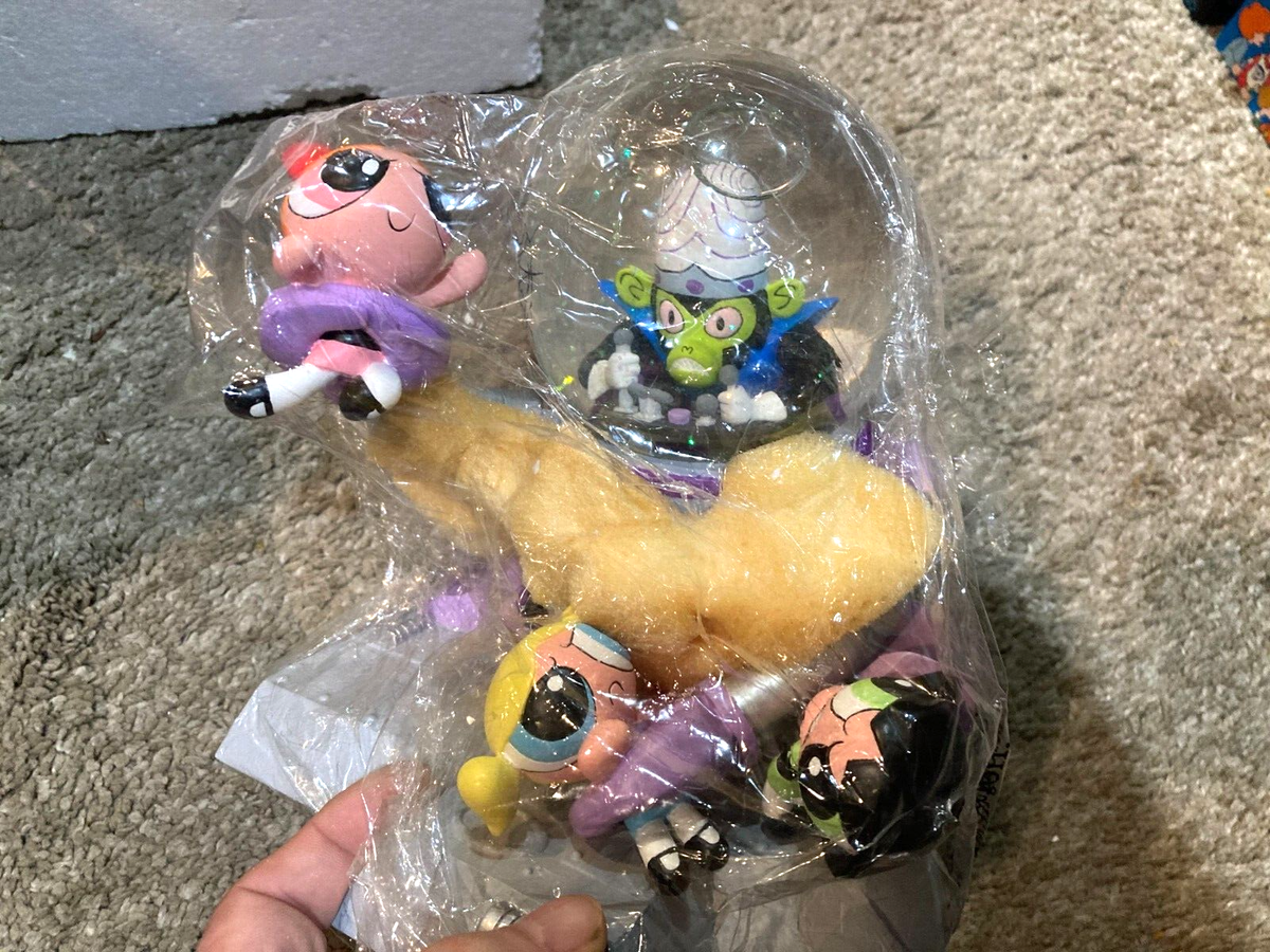 POWERPUFF GIRLS 2001 Bursting Mojo Jojo's Bubble SNOW GLOBE