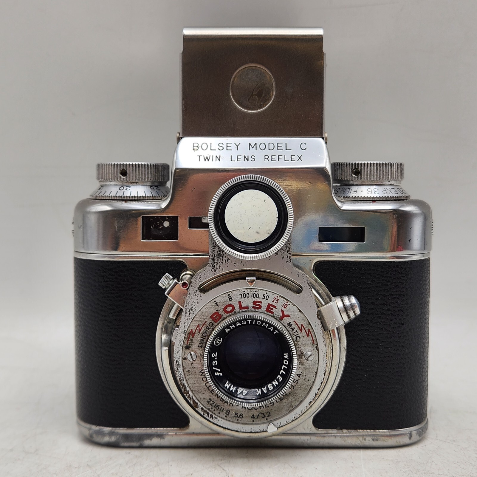 基本動作OK】Bolsey Model C 44mm F3.2 二眼カメラ フィルムカメラ