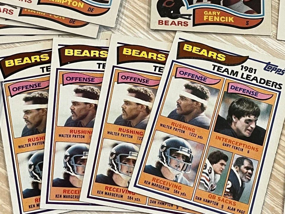 415 Chicago Bears Salón de la fama y estrellas Walter Payton Butkus Sayers nevera 1986 Super Bowl Foto 3 de 4