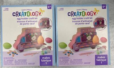 set of 2 Creatology Easter egg holder craft kit ages 6+ Sunday school teacher