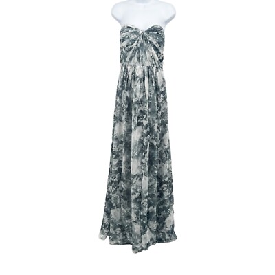 Jenny Yoo Nyla Gown Convertible Chiffon Watercolor Print Maxi Dress Nabi 12  | eBay