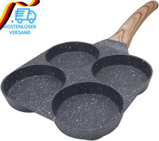 Bobikuke Pancake Pfanne Induktion 4 Loch, Spiegeleipfanne Antihaft Augenpfanne A