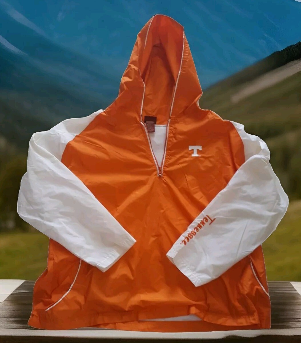 Vintage Tennessee Vols Pullover Windbreaker Jacket Womens Size XL By Red Oak