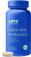 Love Wellness Clear Skin Probiotic Clear up Hormonal Acne Pimples 30 Count
