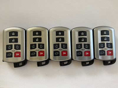 LOT OF 5 TOYOTA SIENNA LIMITED KEYLESS REMOTES HYQ14ADR 6 BUTTON FACTORY OEM 