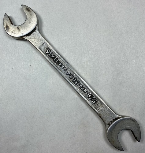 Vintage PLOMB TOOLS No. 3034 "PEBBLE STYLE" Open End Wrench 11/16" x 5/8" USA - Picture 11 of 12