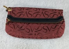 Simply Vera Vera Wang Wristlet Bag Red Wine Zip Clutch Purse