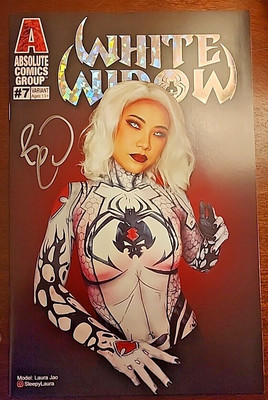 White Widow #7 Silver Ink Signed By Benny Powell Absolute Comics Group