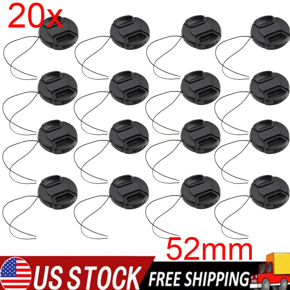 Black 49-77mm Camera Center Pinch Snap On Front Lens Cap Cover For Canon Nikon E